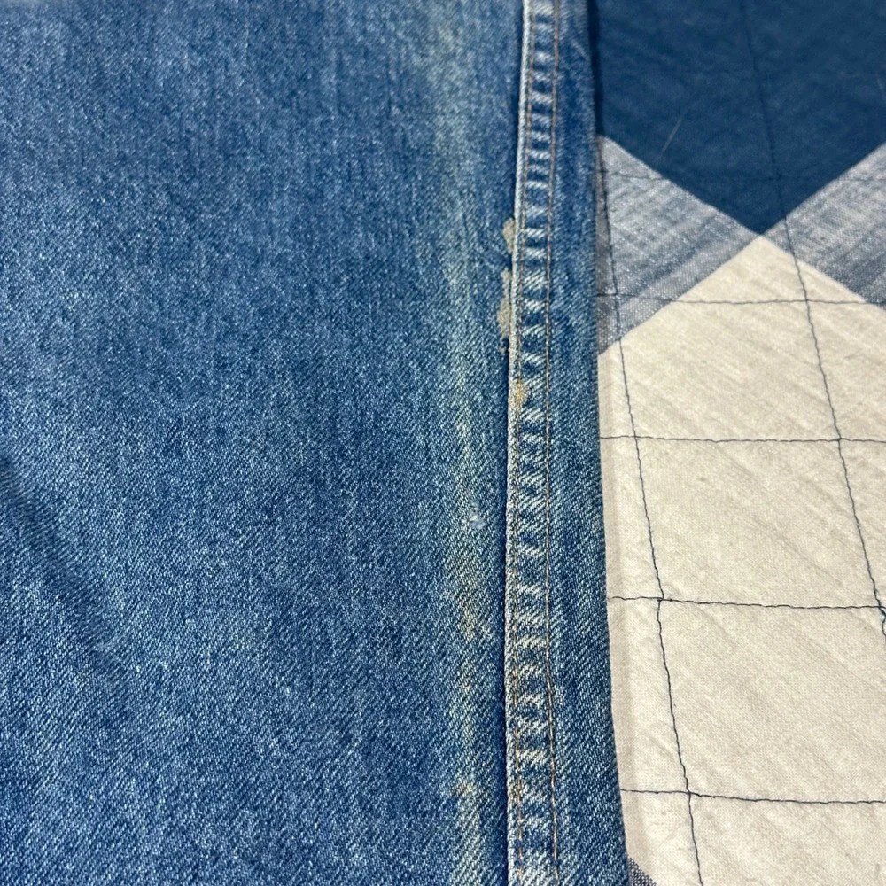 Vintage 70s Rustler Denim Jeans Mens *30x31 Blue Straight Leg Made in USA Talon